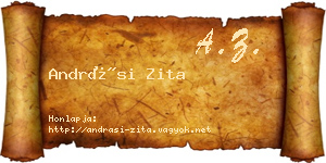Andrási Zita névjegykártya