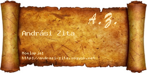 Andrási Zita névjegykártya